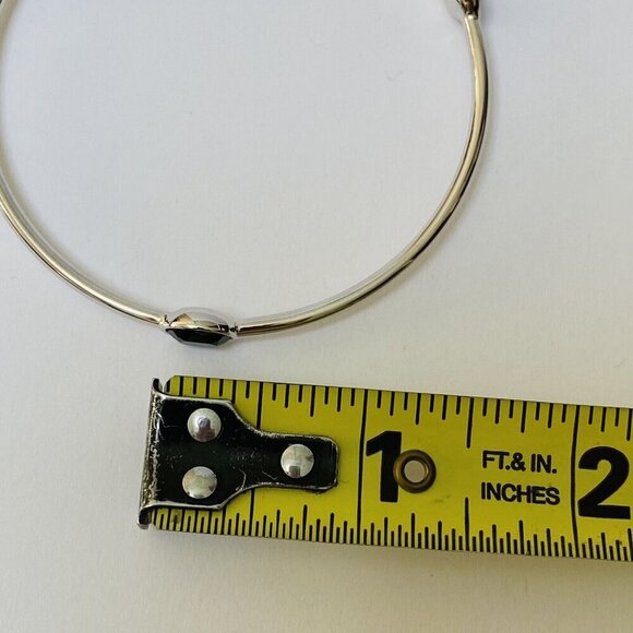 Swarovski bangle bracelet crystal Silver Gray Black Metallic - No Box Size M - Picture 6 of 6